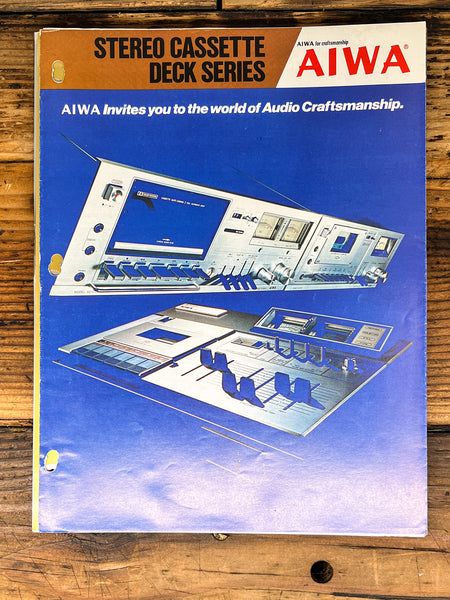Aiwa AD-1250 6300 6800 6900 Cassette 7pg Foldout Dealer Brochure *Orig*