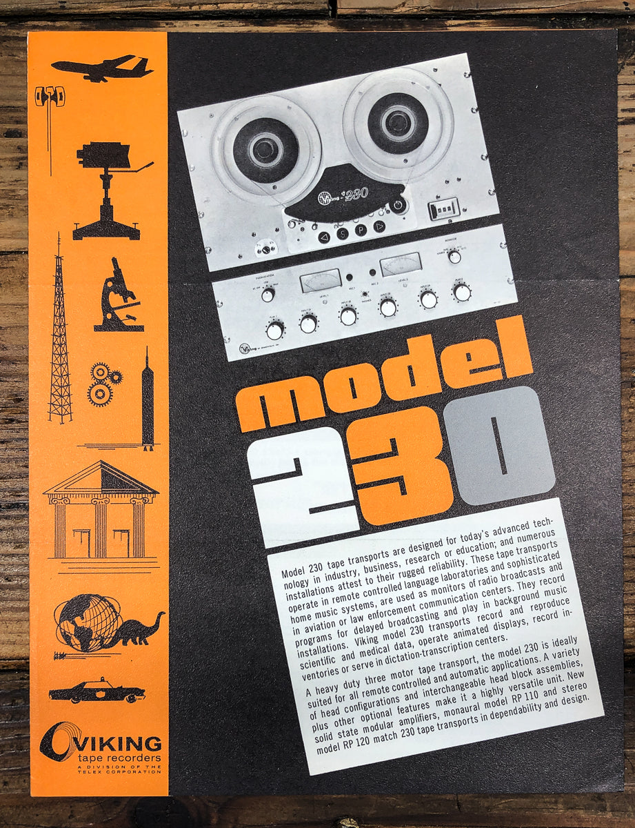 Viking Model 230 Reel to Reel Dealer Brochure *Original* #1