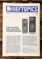 KEF KEFTOPICS Calinda Cantata Speaker 6pg  Dealer Brochure *Orig*