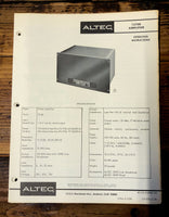 Altec Model 1570B Amplifier  Owners Manual & Schematic *Orig*