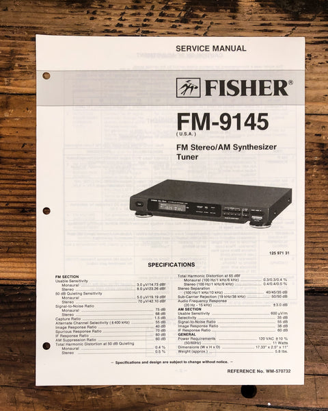 Fisher FM-9145 Tuner  Service Manual *Original*