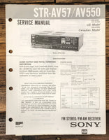 Sony STR-AV57 STR-AV550 Receiver Service Manual *Original*