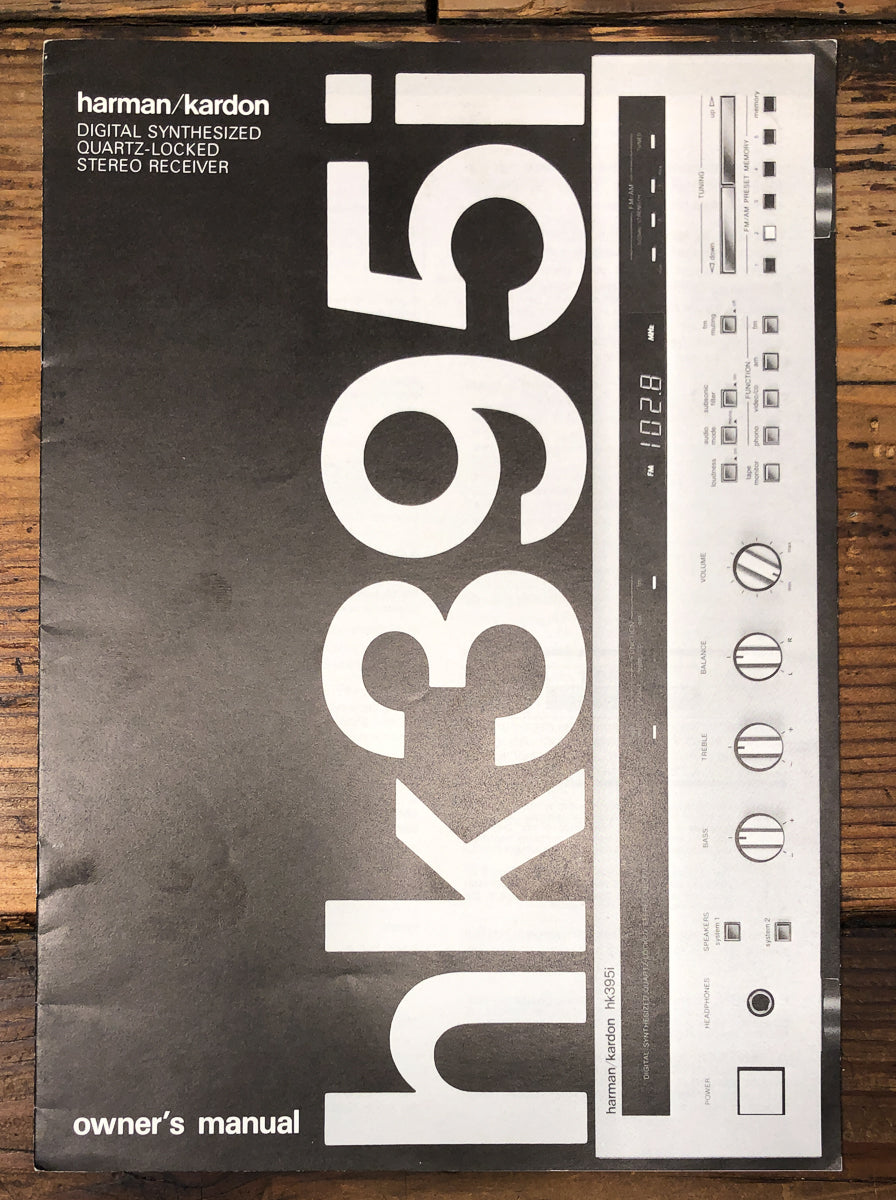 Harman Kardon HK HK395i Receiver Owners / User Manual *Original*