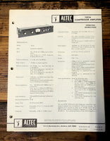 Altec Model 1591A Compressor  Owners Manual & Schematic *Orig*