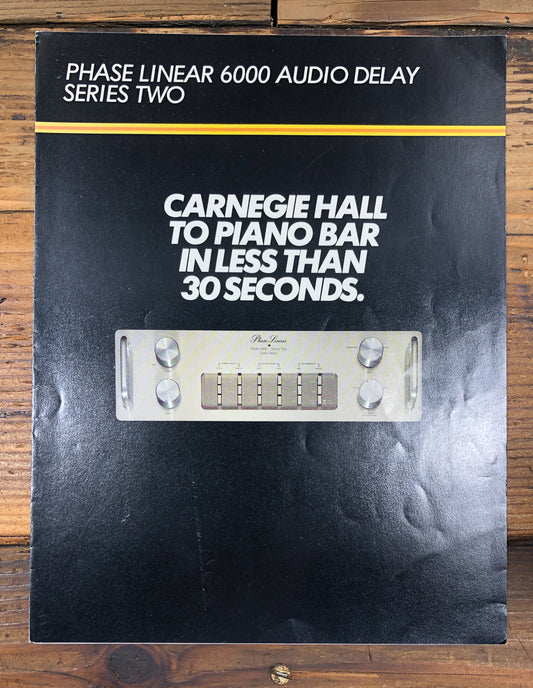 Phase Linear Model 6000 MK2 Audio Delay  4pg Dealer Brochure *Original*