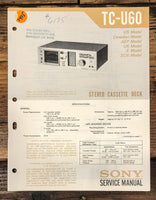 Sony TC-U60 Receiver Service Manual *Original*