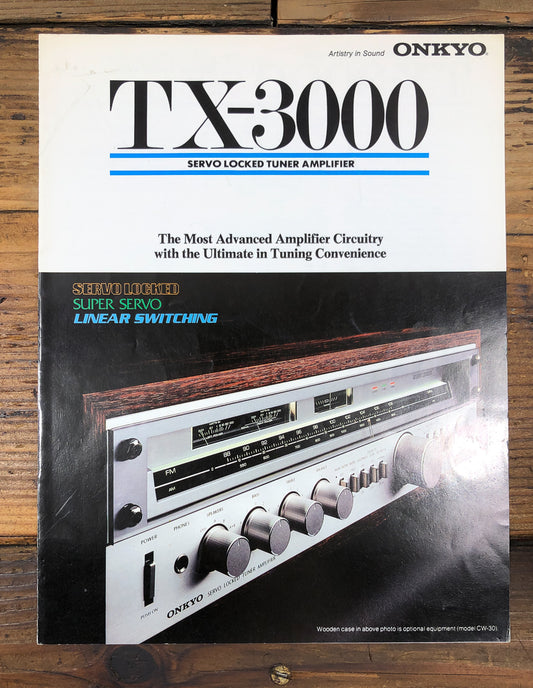 Onkyo TX-3000 Receiver 3pg Dealer Brochure *Original*