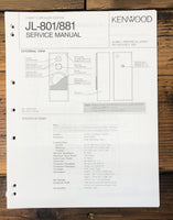 Kenwood JL-801 JL-881 Speaker  Service Manual *Original*