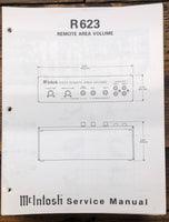 McIntosh R623 R-623 Remote Volume  Service Manual *Original*