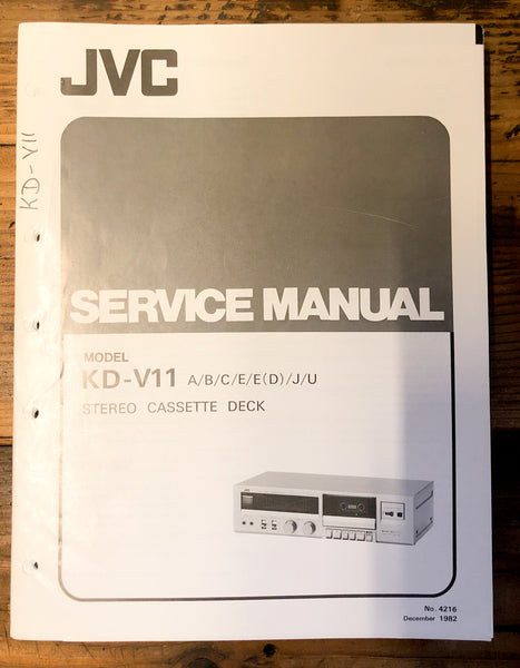 JVC KD-V11 Cassette  Service Manual *Original*
