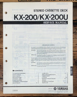 Yamaha KX-200 KX-200U Cassette  Service Manual *Original*