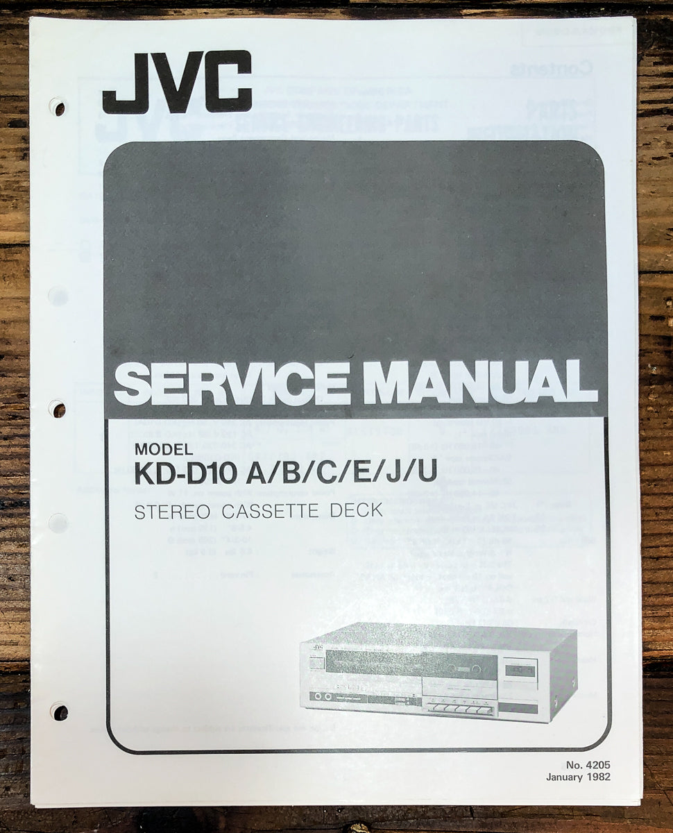 JVC KD-D10  Cassette Service Manual *Original*
