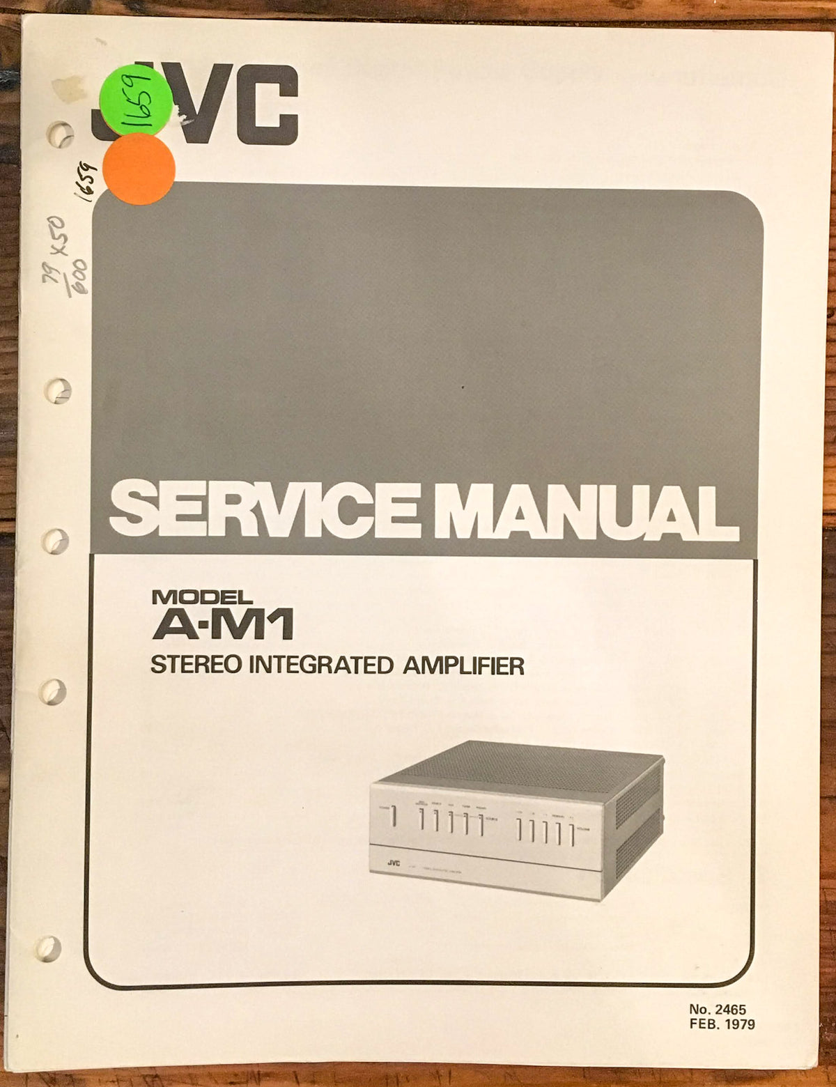 JVC A-M1 Amplifier  Service Manual *Original*