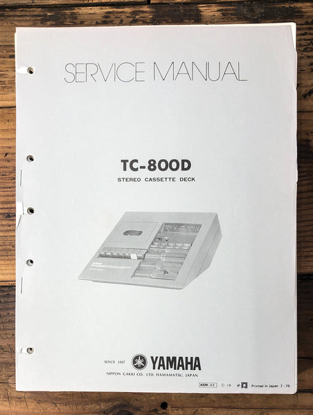 Yamaha TC-800D Cassette  Service Manual *Original*