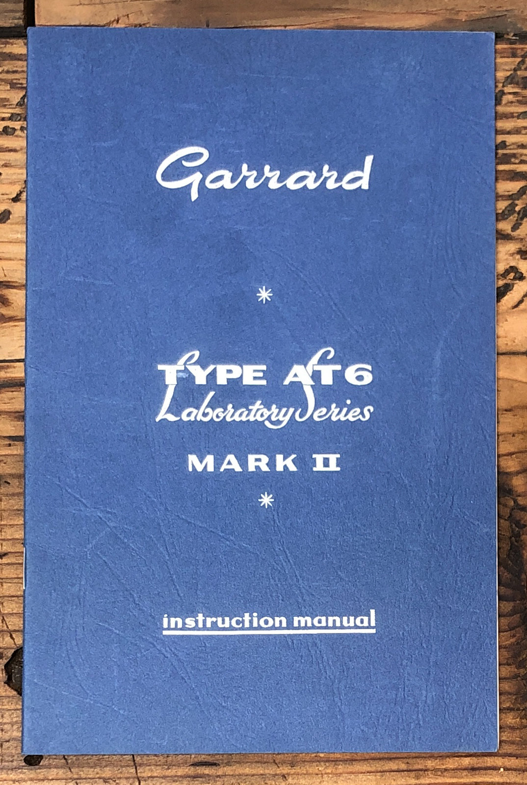 Garrard Model AT6 / AT-6 Record Player Owner / User Manual *Original*