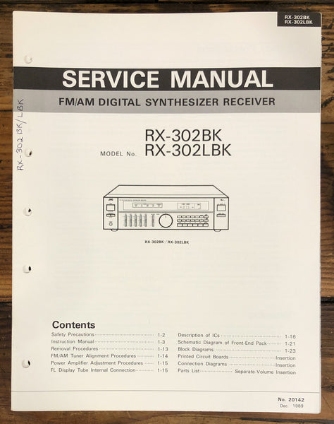 JVC RX-302 BK LBK Receiver  Service Manual *Original*