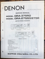 Denon DRA-275RD DRA-375RD DRA-275R Receiver  Service Manual *Original*