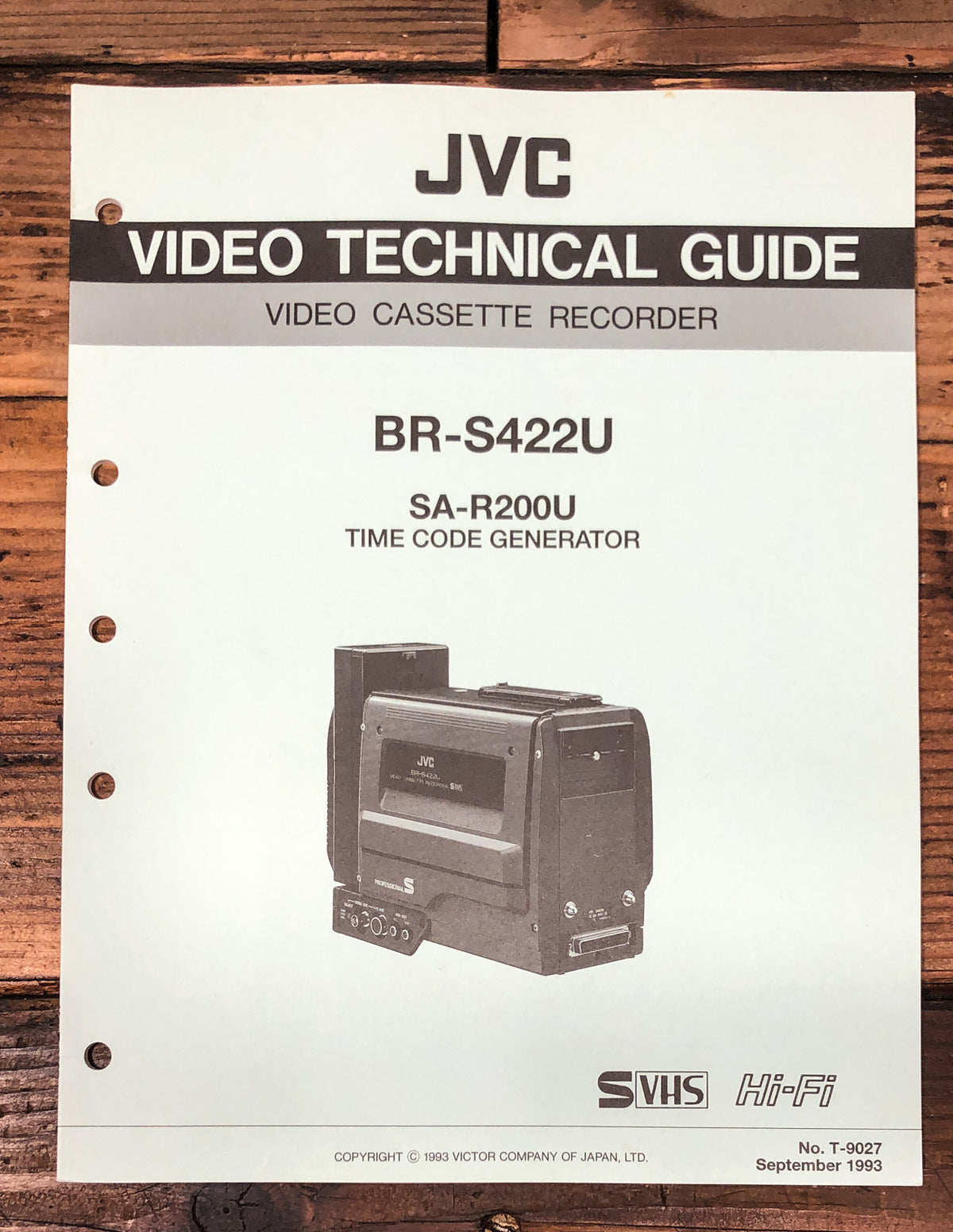 JVC BR-S422U SA-R200U VCR Technical Guide Manual *Original*