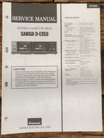 Sansui D-E350 Cassette  Service Manual *Original*