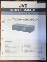 JVC TD-X301 Cassette  Service Manual *Original*