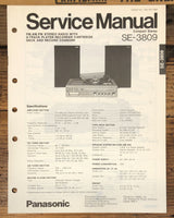 Panasonic SE-3809 Stereo Service Manual *Original*