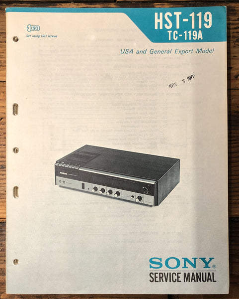 Sony HST-119 TC-119A Radio  Service Manual *Original*