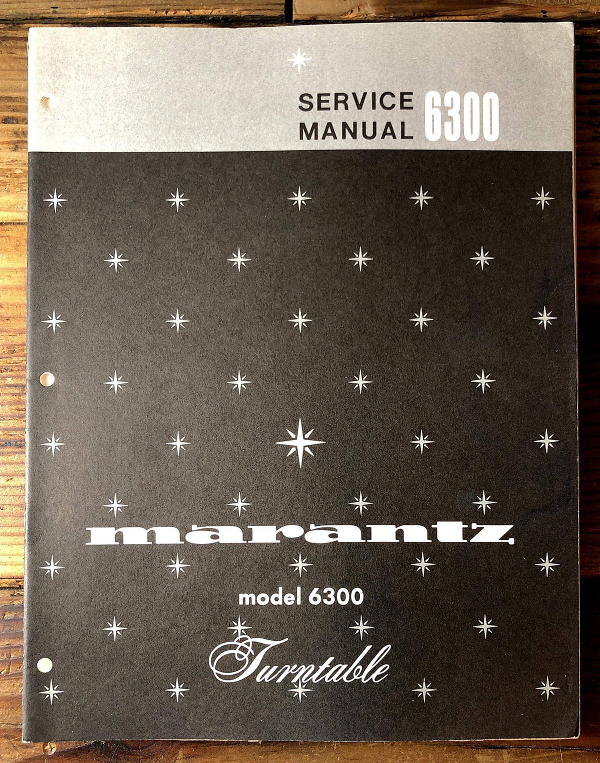 Marantz 6300 Turntable Service Manual *Original*