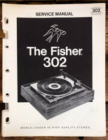 Fisher Model 302 Receiver  Service Manual *Original*