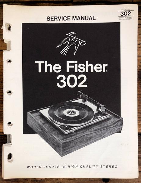 Fisher Model 302 Receiver  Service Manual *Original*