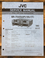 JVC BR-7020U BR-7020 U VCR Service Manual *Original*