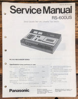 Technics RS-600US RS-600 US Cassette  Service Manual *Original*