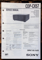 Sony CDP-CX57 CD Player  Service Manual *Original*