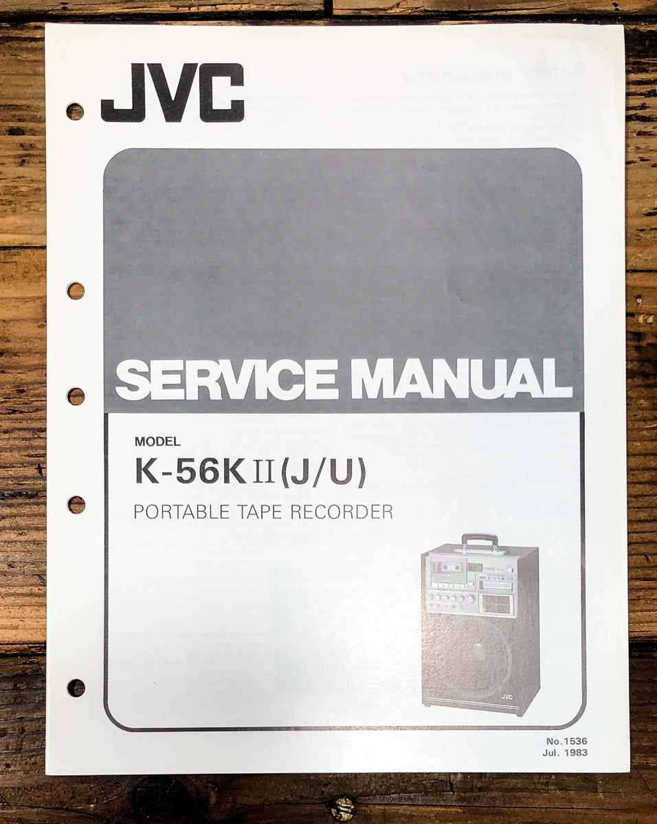JVC K-56K MK2 Karaoke Tape Recorder Service Manual *Original*