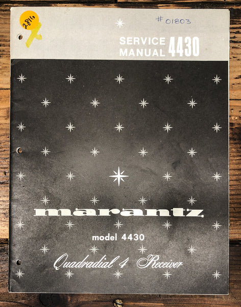 Pioneer Model 4430 Receiver Service Manual *Original*