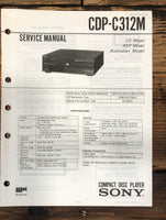 Sony CDP-C312M CD Player Service Manual *Original*