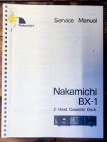 Nakamichi BX-1 Cassette  Service Manual *Original*