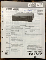 Sony CDP-C5M CD Player  Service Manual *Original*