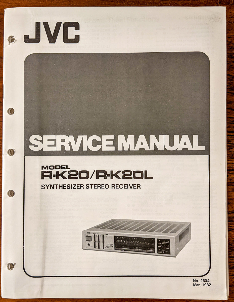 JVC R-K20 R-K20L Receiver Service Manual *Original*