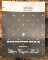 Marantz Model 5010 Cassette Service Manual *Original*