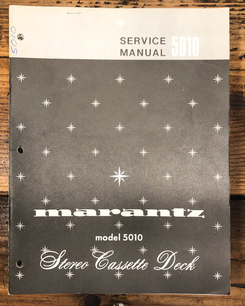 Marantz Model 5010 Cassette Service Manual *Original*