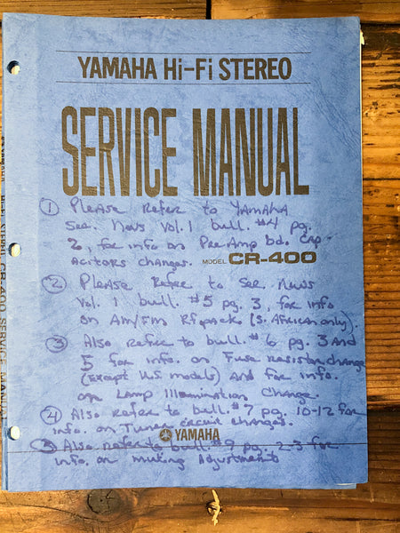 Yamaha CR-400 Receiver  Service Manual *Original*