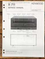 Kenwood X-711 Cassette  Service Manual *Original*