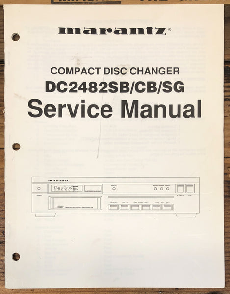 Marantz DA2482 SB / CB / SG CD Player Service Manual *Original*