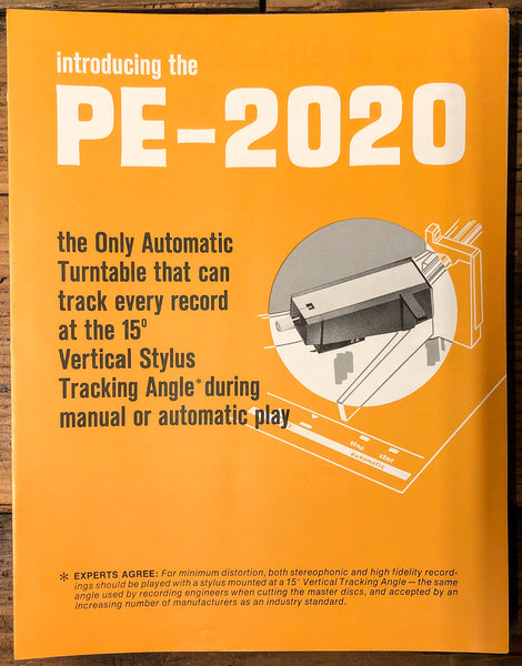 Perpetuum Ebner PE-2020 Record Player / Turntable 3pg Dealer Brochure *Orig*