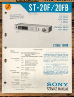 Sony ST-20F ST-20FB Tuner  Service Manual *Original*