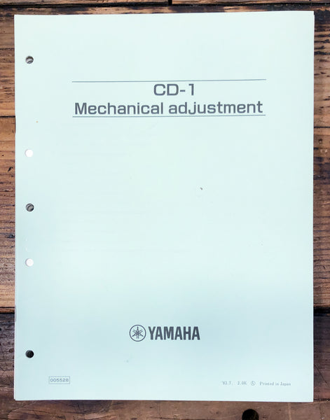 Yamaha CD-1  Mechanical Adjustment Service Manual *Original* #1