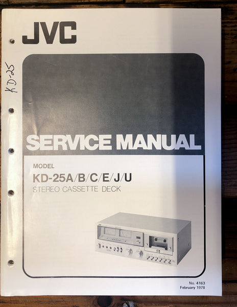 JVC KD-25A Cassette  Service Manual *Original*