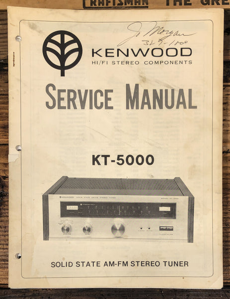 Kenwood KT-5000 Tuner Service Manual *Original*