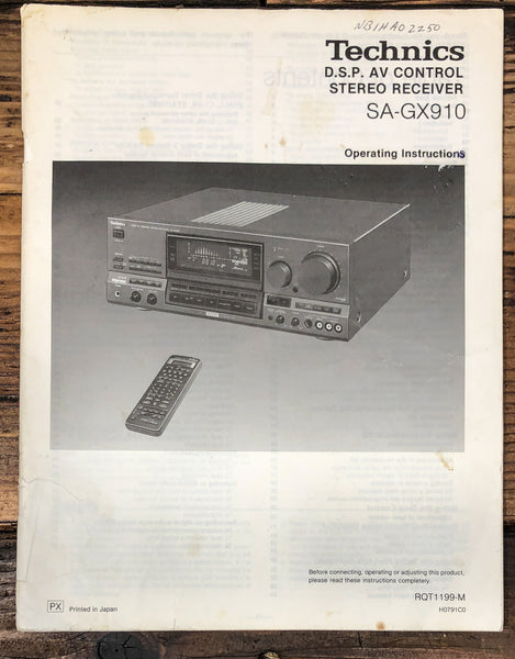 Technics SA-GX910 Receiver Owners / User Manual *Original*