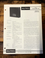 Altec Model 1595A Amplifier  Owners Manual & Schematic *Orig*